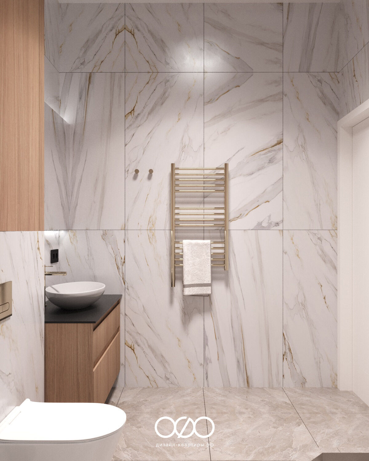 Дизайн-проект трёхкомнатной квартиры в современном стиле в ЖК Лесная отрада в Подмосковье